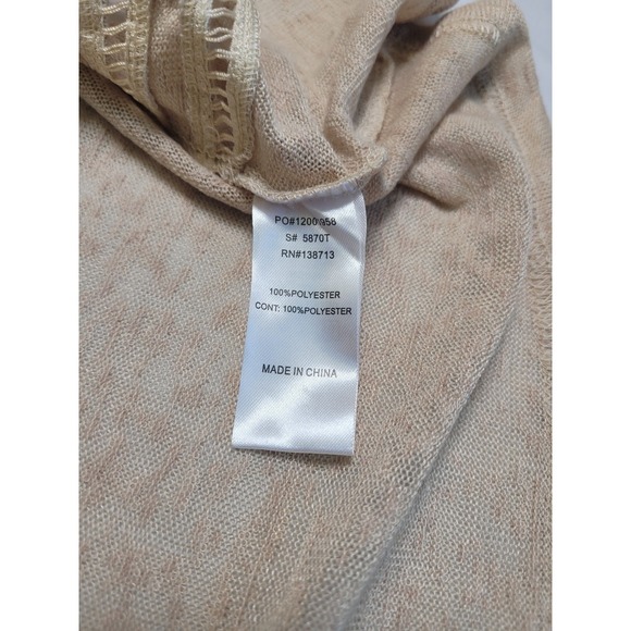 Womens Doe & Rae sleeveless‎ blouse tan & white, size small - Picture 3 of 5